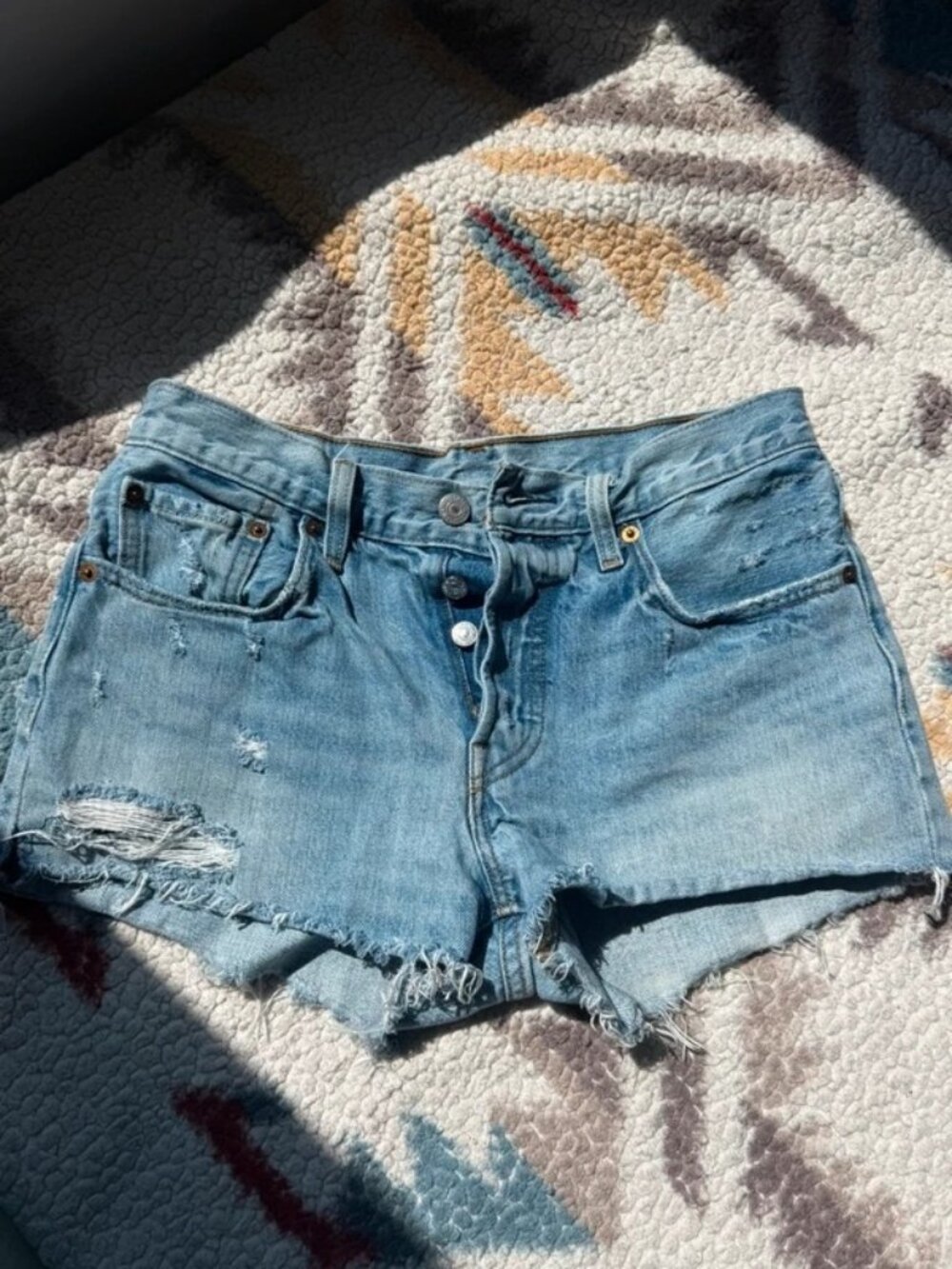 Levi's 501 Distressed Denim Cutoff Shorts – W26